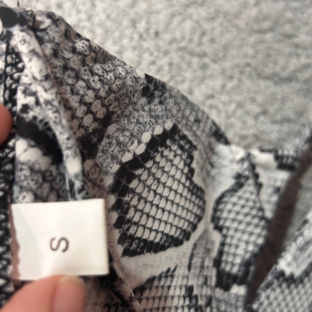 Unbranded Bikini Set Snakeskin S Black‎ White Animal Print Baddie Y2K Summer - Picture 8 of 9
